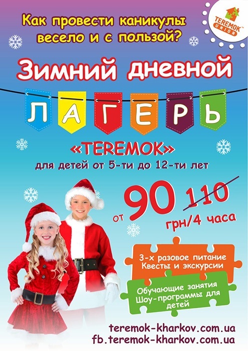 Зимний дневной лагерь в центре «Teremok»