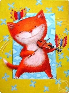Музыка на мольберте - рисуем музыкального котика